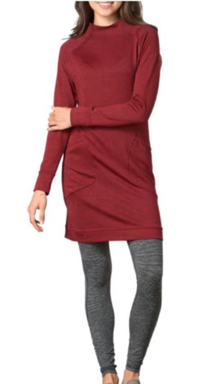 Toad & Co Long Sleeve Red Heathered Dress XS